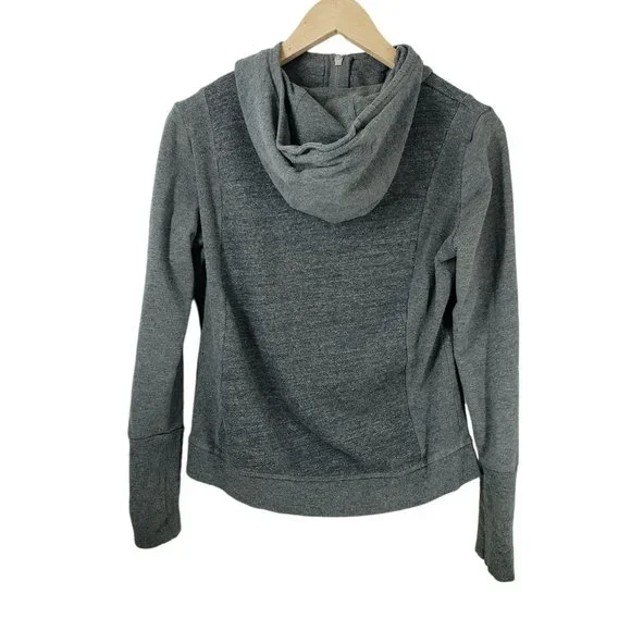 Alo Yoga Gray Mock Neck Zip Up Hoodie Women's Size Small Gray - Picture 2 of 7